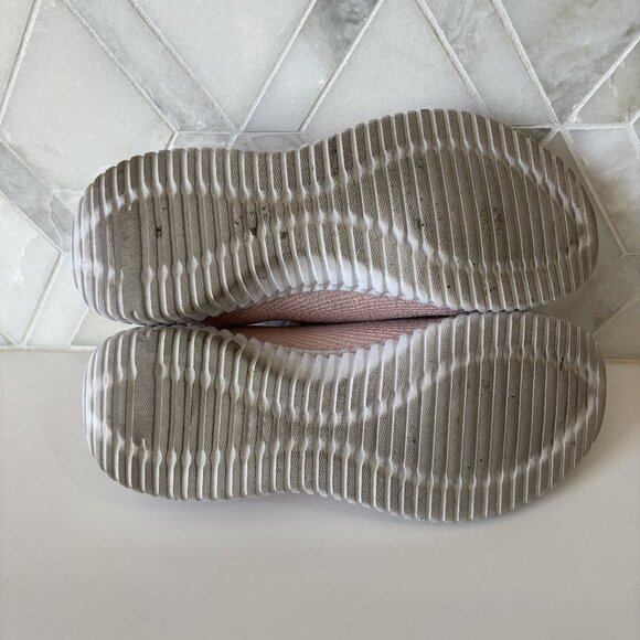 8.5 Charlize Pink Textile Padded Sole Slip On Lace Decor Pull Low Top Sneaker - Picture 10 of 11